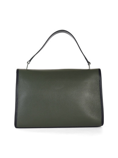 VERDE SCURO | Borsa a mano CLELIA in pelle martellata
