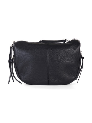 NERO | Borsa hobo ALTHEA Media in pelle martellata