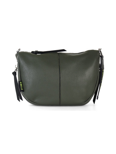 VERDE SCURO | Borsa hobo ALTHEA Media in pelle martellata