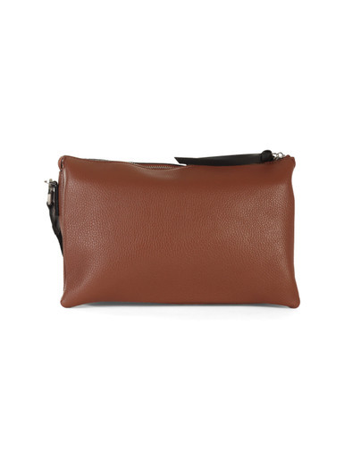 MARRONE CHIARO | Borsa a mano ATHENA Medium in pelle grana dollaro