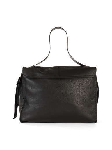 NERO | Borsa a mano in pelle grana dollaro CLIO Large