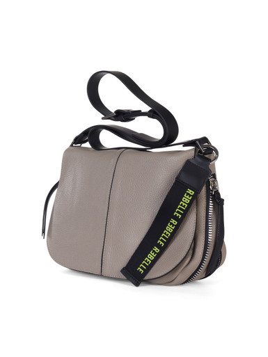 TORTORA | Borsa in pelle grana dollaro FEBE Messenger Medium