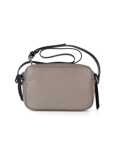 GRIGIO | Borsa a tracolla TALIA in pelle grana dollaro