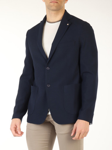 BLU SCURO | Giacca in misto viscosa BEN