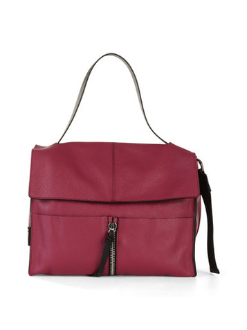 VIOLA | Borsa a mano in pelle grana dollaro CLIO Large