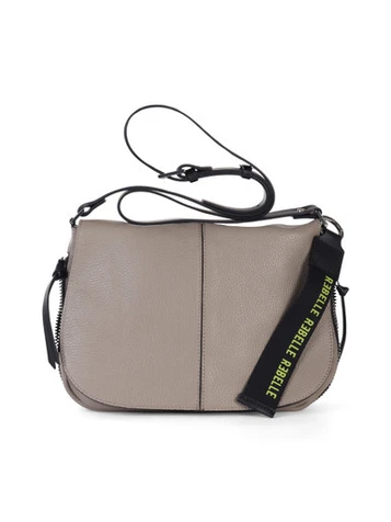 TORTORA | Borsa in pelle grana dollaro FEBE Messenger Medium