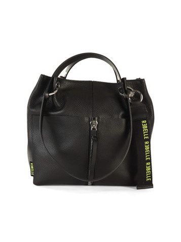 NERO | Borsa a mano in pelle grana dollaro REA Medium