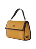 GIALLO SCURO | Borsa a mano CLELIA in pelle martellata