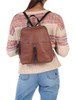 MARRONE CHIARO | Zaino in pelle grana dollaro DIANA