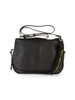 NERO | Borsa in pelle grana dollaro FEBE Messenger Medium