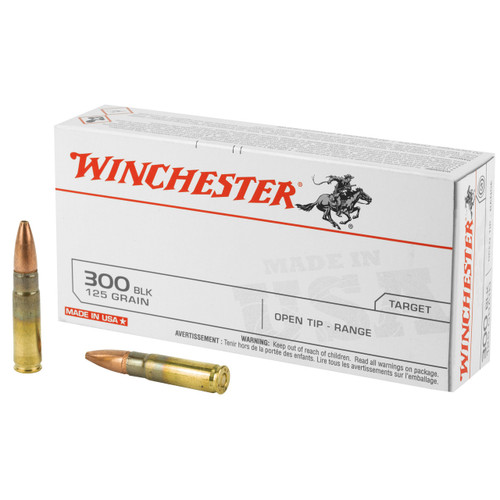 Winchester Ammo USA300BLK USA 300 Blackout 125 gr Open Tip Range