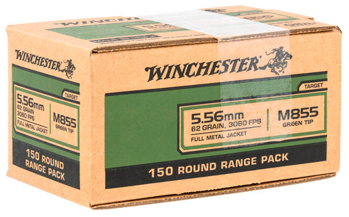 Winchester Ammo WM855150 USA 223 Rem 62 gr Full Metal Jacket (FMJ) Value Pack