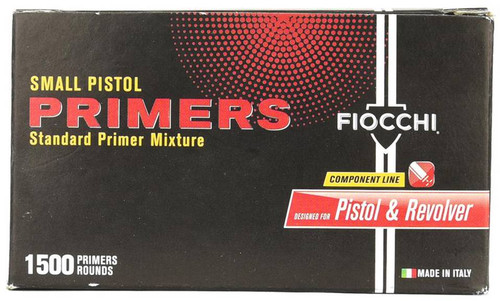 FIOCCHI STANDARD SMALL PISTOL PRIMERS ( 1500 PER CARTON ) 8 PER CASE