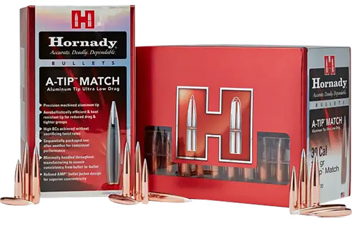 Hornady 375 Cal .375 390 gr A-Tip Match Precision Reloading Bullets 25/Box