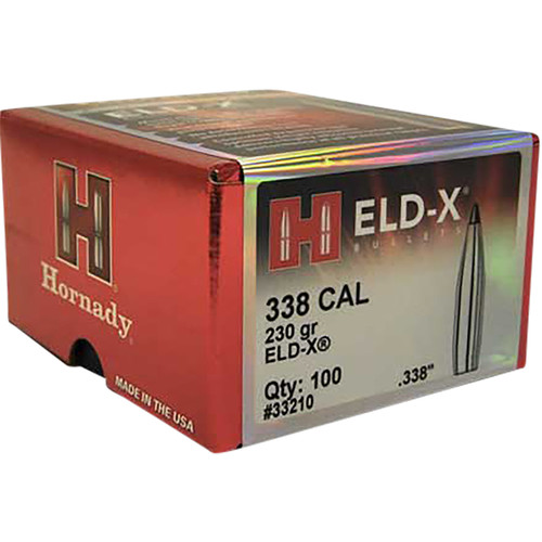 Hornady ELD-X Bullets 338 Caliber .338 Diameter 230gr Heat Shield Tip 100-Count