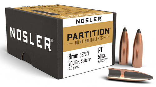 Nosler 35277 Partition 8mm 200gr Partition Spitzer 50/Box