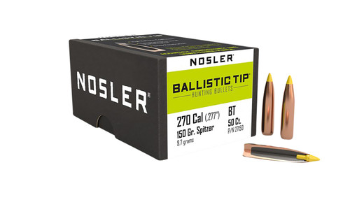 Nosler Ballistic Tip 270Cal 150gr Color-Coded Hunting Bullet 50/Box