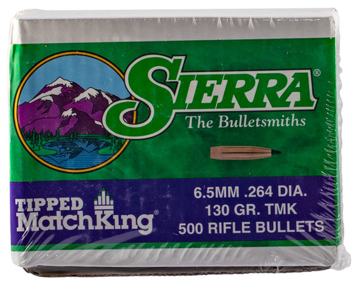 Sierra 7430C .264 Cal 130gr Tipped MatchKing Reloading Bullets 500/Box