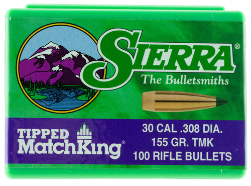 Sierra TMK 7755 30Cal 155gr Acetal Tip Match Bullets 100/Box