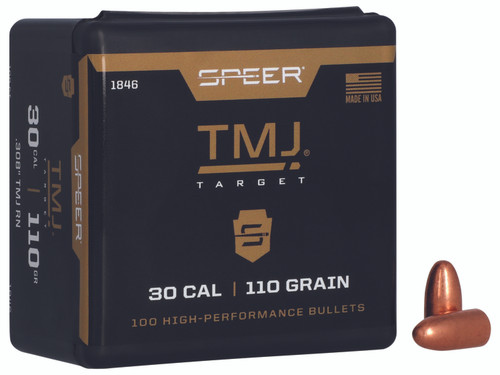 Speer #1846 30Cal 110gr TMJ Round Nose Component Bullets 100-Count Box