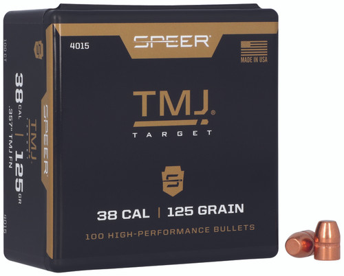 Speer #4015 38 Cal 125gr TMJ Handgun Component Bullets Box of 100