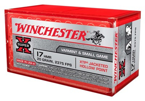 Winchester Super-X Rimfire Ammo 17 HMR 20 grain Jacketed Hollow Point (JHP)