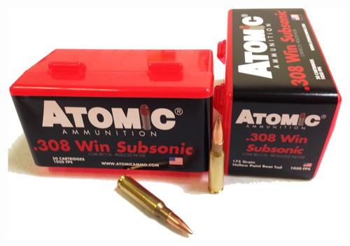 Atomic SubSonic .308 Win / 7.62x51mm 175 gr BTHP ammo