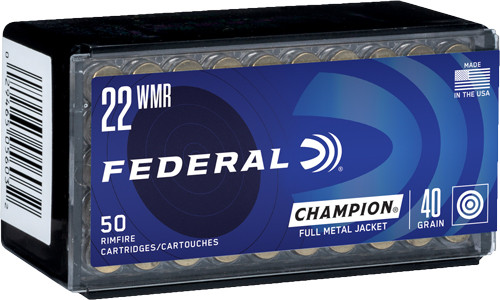 Federal Champion Rimfire Ammo 22 Mag. 40 grain Full Metal Jacket (FMJ)