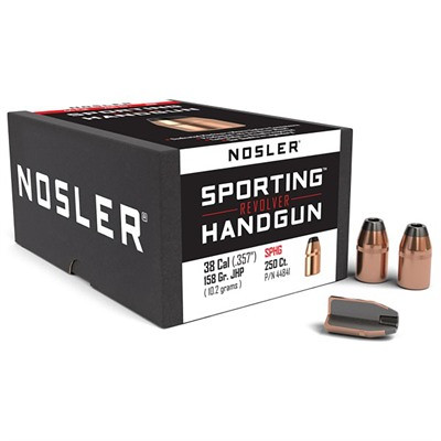38 Cal (0.357") JHP Revolver Handgun Reloading Bullets