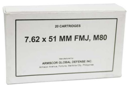 ARMSCOR 7.62x51mm 147gr M80 Ammo