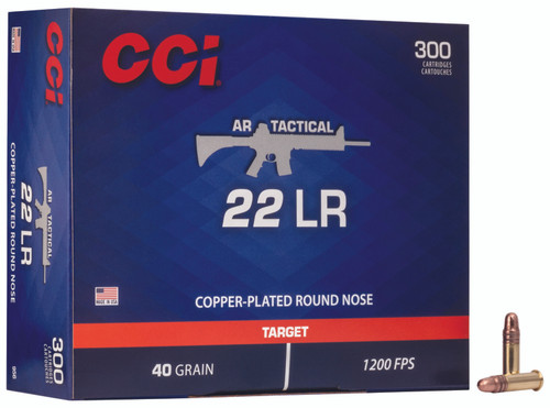 CCI AR Tactical 22 LR 40gr Copper Plated Round Nose Ammo