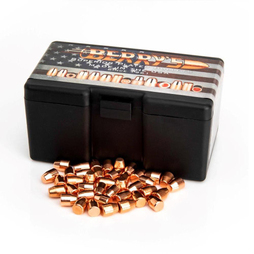 Berry's 9mm .356" 124 gr Electroplated Flat Point Preferred Plated Bullets 1000/ct