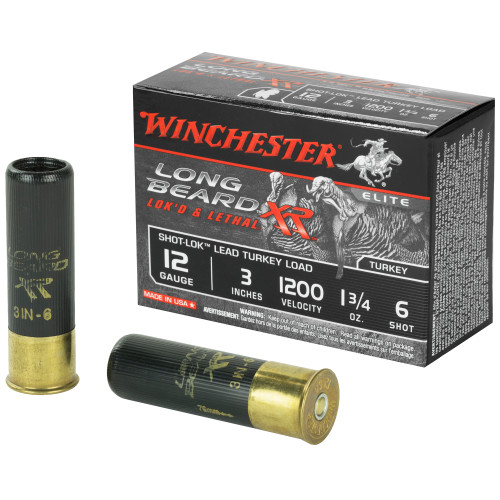 Winchester Long Beard XR Shot-Lok with Plated Lead Shot Turkey 12 Gauge 3 in / 3 in #6 1-3/4 oz