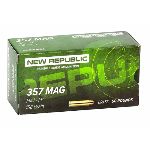 New Republic Training and Range 357 Magnum Ammo 158 Grain FMJ FP