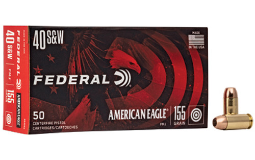 FEDERAL AMERICAN EAGLE 40 S&W AMMO 155 GRAIN FULL METAL JACKET