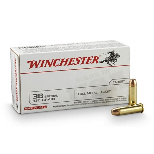 Winchester Ammo Q4171 USA 38 Special 130 gr Full Metal Jacket (FMJ)