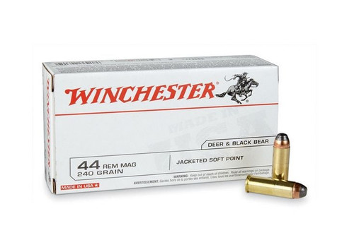 Winchester Ammo Q4240 USA 44 Rem Mag 240 gr Jacketed Soft Point (JSP)