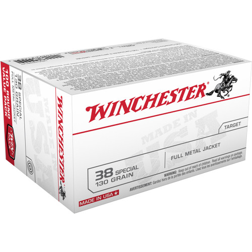 Winchester Ammo USA38SPVP USA 38 Special 130 gr Full Metal Jacket (FMJ)