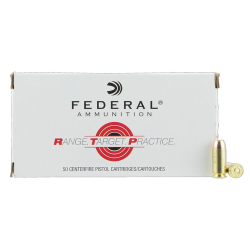 Federal RTP40180 Range and Target 40 Smith & Wesson 180 GR Full Metal Jacket