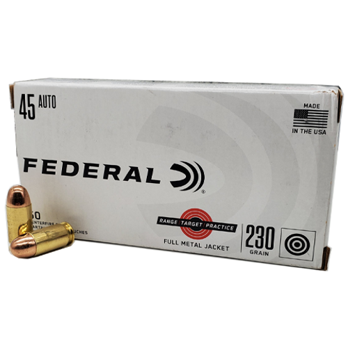 Federal RTP45230 Range and Target 45 ACP 230 gr Full Metal Jacket (FMJ)
