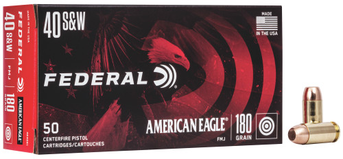 Federal AE40R1 American Eagle 40 S&W 180 gr Full Metal Jacket (FMJ)