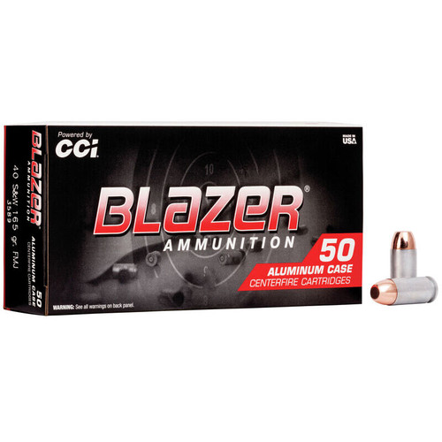 CCI 3589 Blazer 40 S&W 165 gr Total Metal Jacket