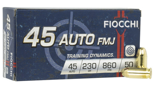 Fiocchi 45A500 Training Dynamics 45 ACP 230 gr Full Metal Jacket (FMJ)