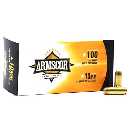 Armscor Pistol Value Pack Brass 10mm 180-Grain 100-Rounds FMJ