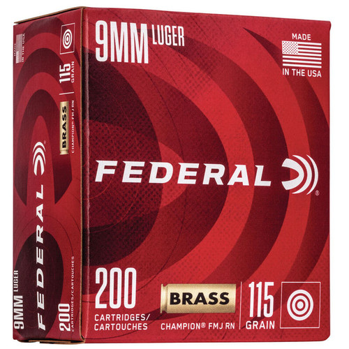 Federal 9mm Champion 115gr FMJ Ammo