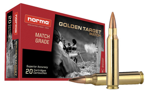 Norma Dedicated Precision Golden Target Match .223 Remington 69 gr BTHP ammo