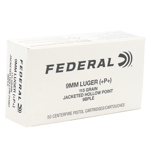 Federal 9mm Hi-Shok 115gr JHP +P+ Ammo
