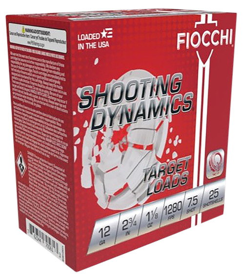 Fiocchi 12SDHV75 Shooting Dynamics Target 12 Gauge (12 ga.) 2.75 in. 1 1/8 oz 7.5 Shot