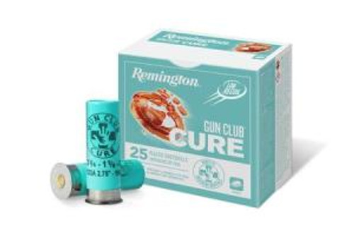 Remington Gun Club Cure Target Loads 12 Gauge (12 ga.) 2.75 in. Low Recoil 8 Shot 25 rd.