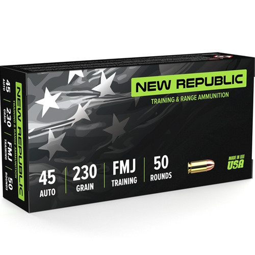 New Republic 45 Auto 230 Grain Full Metal Jacket(FMJ) - Made in USA